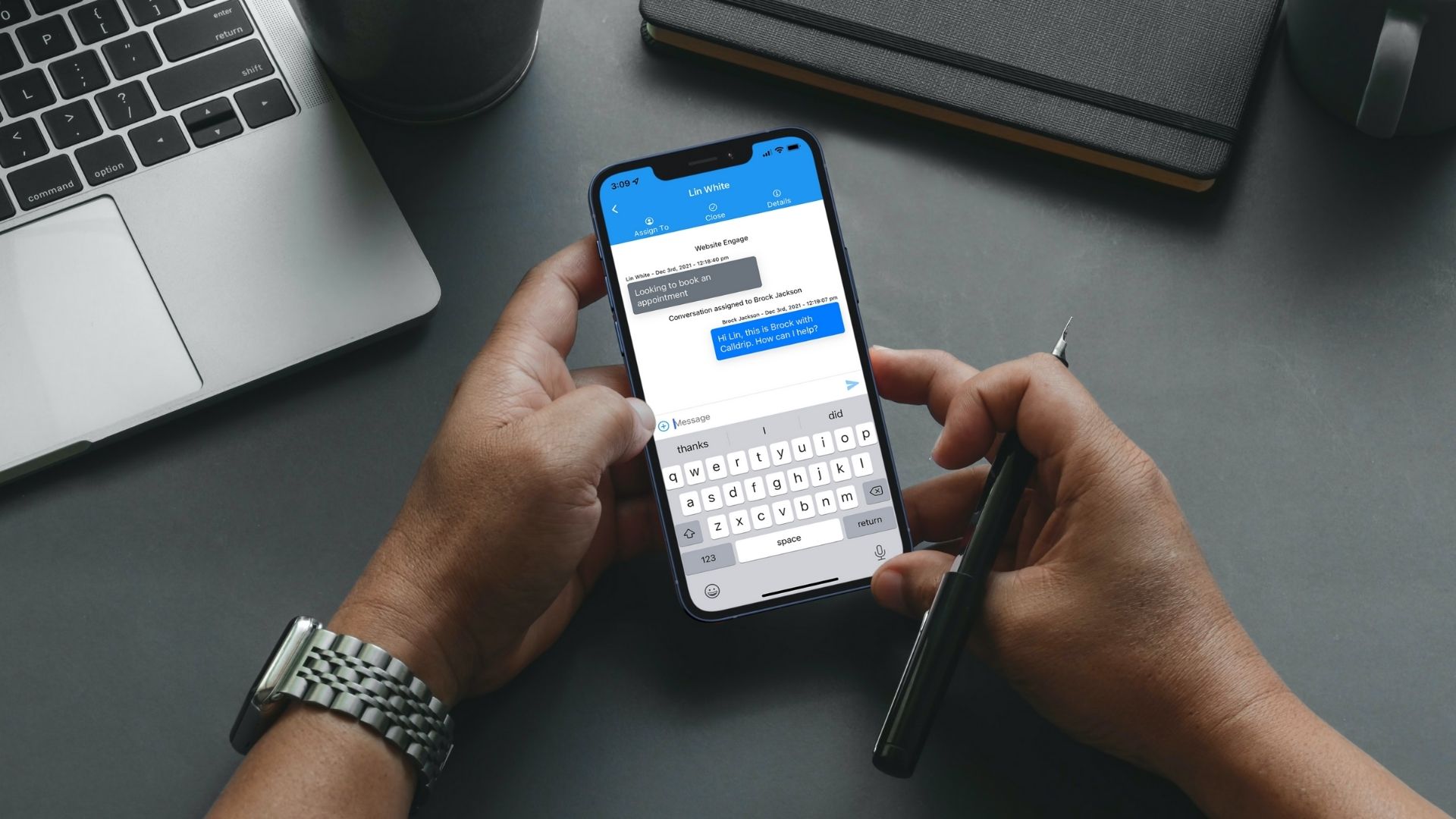 How to Send Texts from your Company's Landline Calldrip